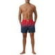 thumbnail image 2 of INSPIRAR CHIC Pantalones Cortos de Playa de Verano para Hombre con Cintura Elástica y Cordón de Contraste en Color Gradiente 36 Rojo Negro, 2 of 6