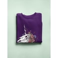 thumbnail image 3 of Unicorn Skull W Flowers. Sweatshirt Women -Smartprints Designs, Female Small, 3 of 4