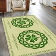 thumbnail image 2 of 2.7'x5' Area Rugs, St. Patrick's Day Indoor Outdoor Area Rug for Living Room Bedroom, Farmhouse Green Lucky Clovers Border Washable Bathroom Rugs Kitchen Floor Carpet Mats Home Decor Aesthetic, 2 of 8