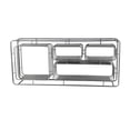 thumbnail image 1 of Benzara BM206027 Industrial Style Metal Wall Shelf with 4 Spacious Cubbies, Silver, 1 of 2