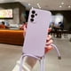 thumbnail image 4 of Funda con correa cruzada para Samsung Galaxy, carcasa trasera de TPU suave de silicona, S24, S23, S22 Ultra, S21, S20 FE, S10, S9, S8 Plus, Note 20, 4 of 4