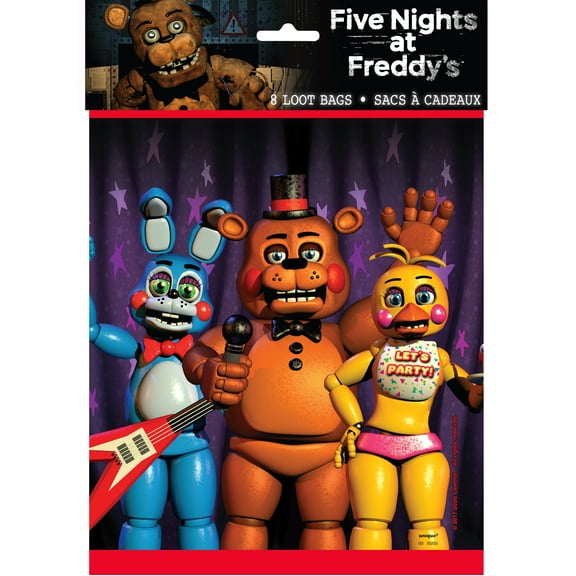 Unique Industries Assorted Colors Birthday Party Bags, 8 Count