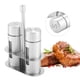 thumbnail image 4 of Botellas de especias reutilizables ANGGREK Tarro organizador de condimentos Acero inoxidable Plata, 4 of 8