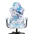 thumbnail image 3 of Whosucclay Turtle Paint Splatter Print Gaming Chair Slipcover with Armrest Covers Universal Easy to Install Stretch Seat Chairs Cover for Computer Reclining Racing Gamer Chair Protector, 3 of 8