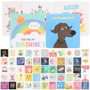 60 Pcs Paper Omnie Lunch Box for Kids Child Cute Encouragement Note Card Convenient