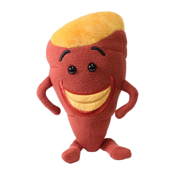 Giant Realistic Sweet Potato Plush toy, Soft Stuffed Vegetable Pillow Doll with Embroidered Facial Features, Huggable Plant-Themed Plaything for Kids’ Bedtime, Playtime and Room