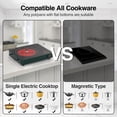 thumbnail image 2 of VBGK Electric Cooktop, 1800W Single Burner Induction Cooktop with 9 Power Levels, Timer and Knob Control, 110-120V, 2 of 8