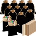 thumbnail image 1 of Bolsas de Terciopelo con Cordón Lyellfe 15x13 cm Paquete de 50 con Borde Dorado, 1 of 7