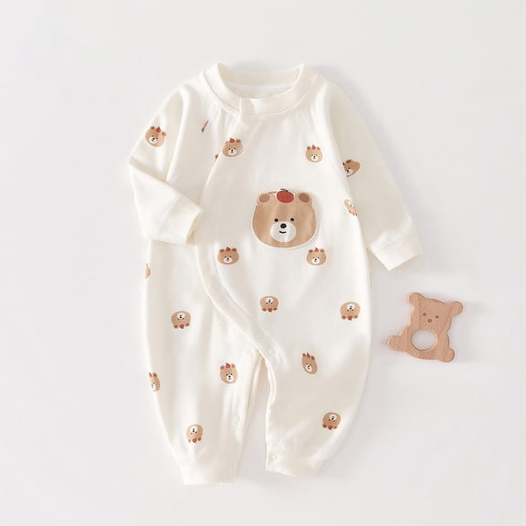 Avtoify Toddler Rompers, Boys Newborns Print Round Neck Crawling Hoodies Jumpsuits