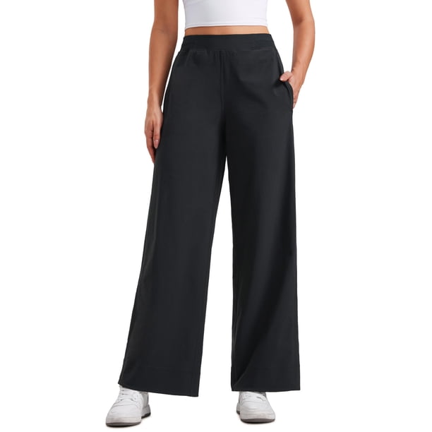 Pantalones CRZ YOGA de tiro alto, pierna ancha, resistentes al agua, 76 cm
