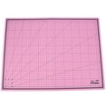 thumbnail image 1 of Estera de corte portátil plegable A2, autocurativa, línea de cuadrícula, papel, tela de cuero, artesanía, almohadilla de tallado, color rosa, 1 of 5