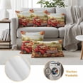 thumbnail image 6 of Red Truck Fall Outdoor Waterproof Pillow Covers, Pumpkins Thanksgiving Pastoral Leaves Floral Decorative Rectangle Throw Pillowcase Sofa Cushion Sham for Patio/Couch/Chair, 20"x12" 2 Pack, 6 of 8