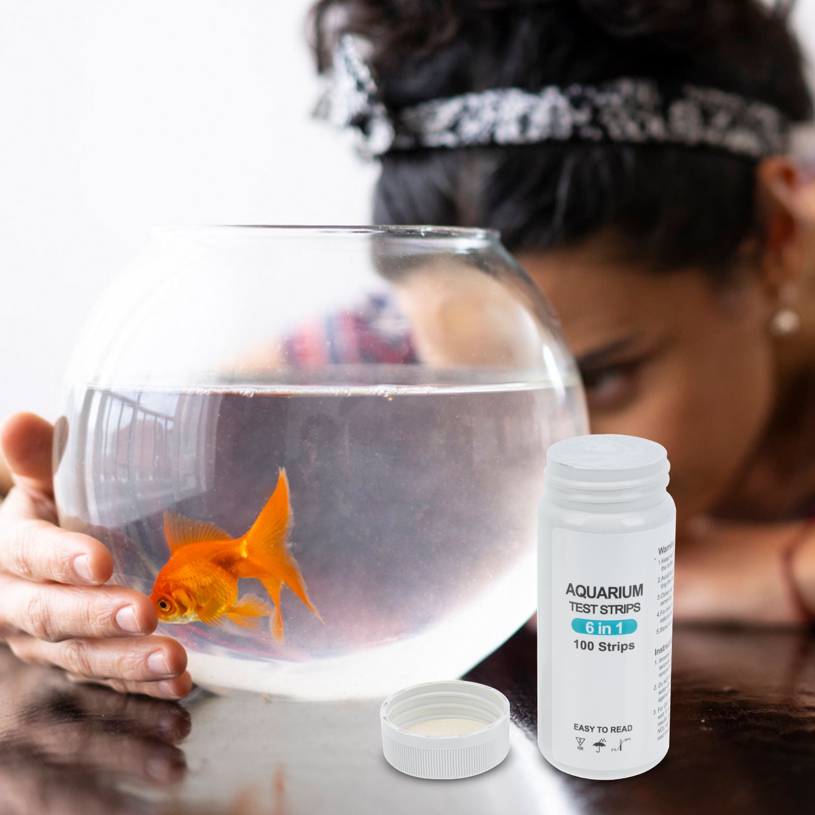 RENACLIPY 6-in-1 Portable Water Test Strips for Aquariums Swimming Pools & Hot Tubs - Accurate & Easy to Use