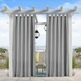 thumbnail image 1 of Pro Space 2 Panels Outdoor Curtains Tab Top (4"Long) Window Curtain for Pergola/Patio/Balcony - 50" W x 120" L - ( Gray), 1 of 7
