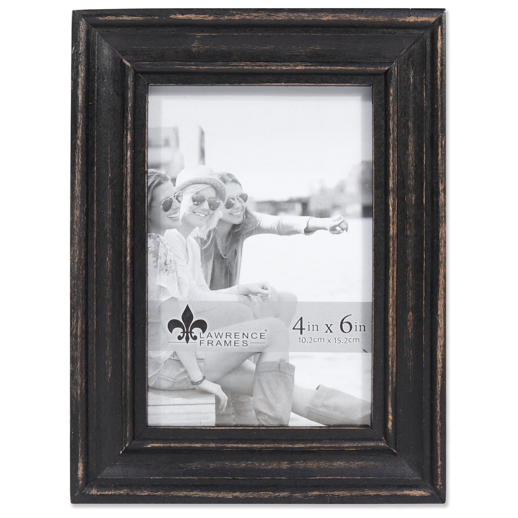 Lawrence Frames 5x7 Durham Weathered Black Wood Picture Frame 