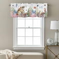 thumbnail image 3 of Summer Ocean Valance Curtain Sea Turtle Coral Fish Seahorse Jellyfish Window Valances Rod Pocket Short Curtains Window Treatments for Kitchen Bedroom Bathroom Laundry 60" x 14", 3 of 9