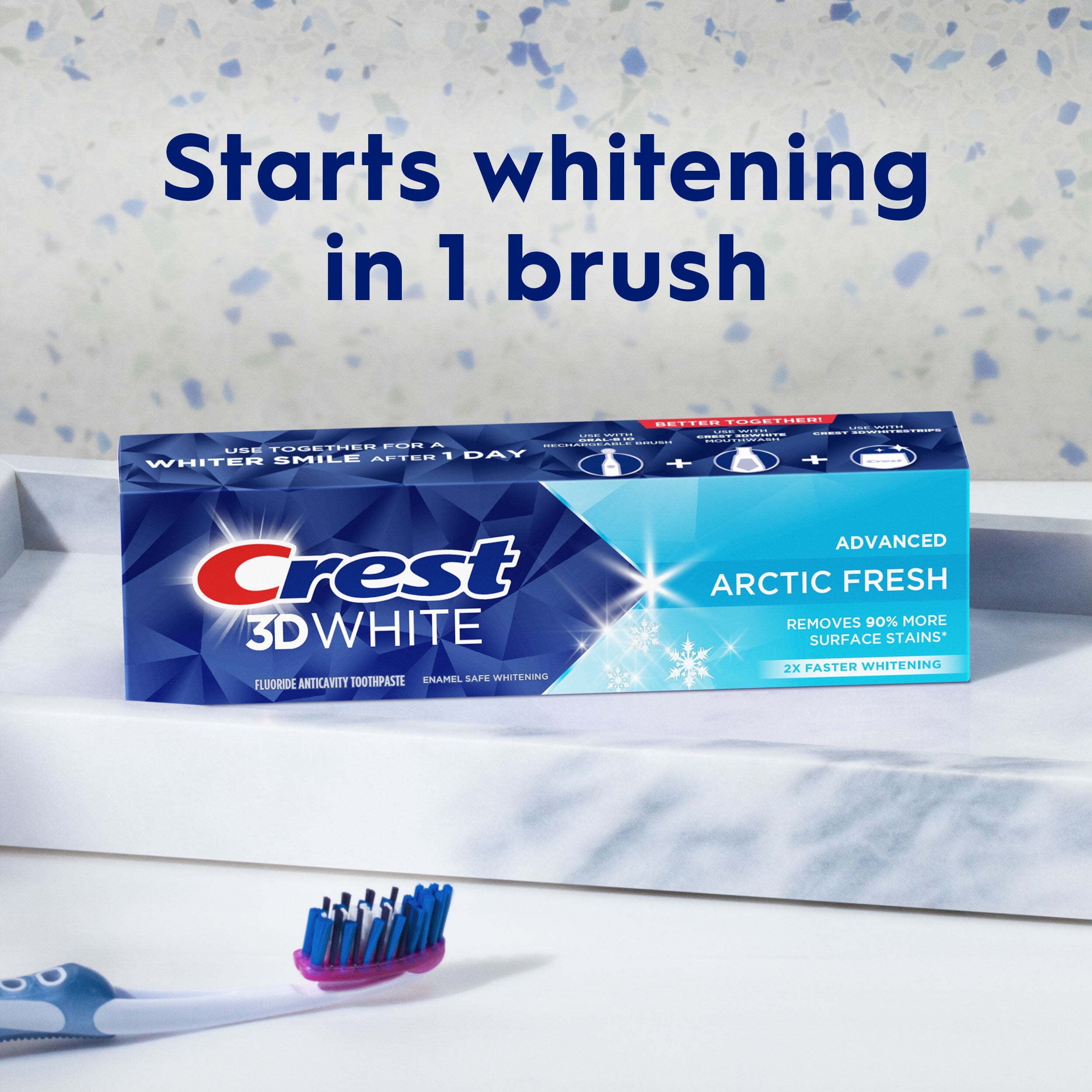 Crest 3D White Advanced Arctic Fresh Toothpaste, 3.3 oz, 3 Pack