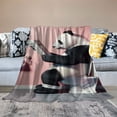 thumbnail image 2 of Orinice Humorous Panda Warm Lightweight Blanket Soft Fleece Blankets for All Seasons - Perfect Decorative Throw Blanket for Living Rooms, Sofas, and Offices - Multiple Sizes Available 40x50in, 2 of 6