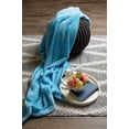 thumbnail image 5 of Contemporary Home Living Set of 2 Blue Rectangular Fleece Throw Blanket 60", 5 of 5