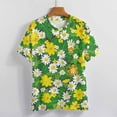 thumbnail image 3 of Floral Colorful Flower T Shirts Basic T-Shirt Short Sleeve Ladies Tee Shirt Summer Graphic Clothing, 3 of 6