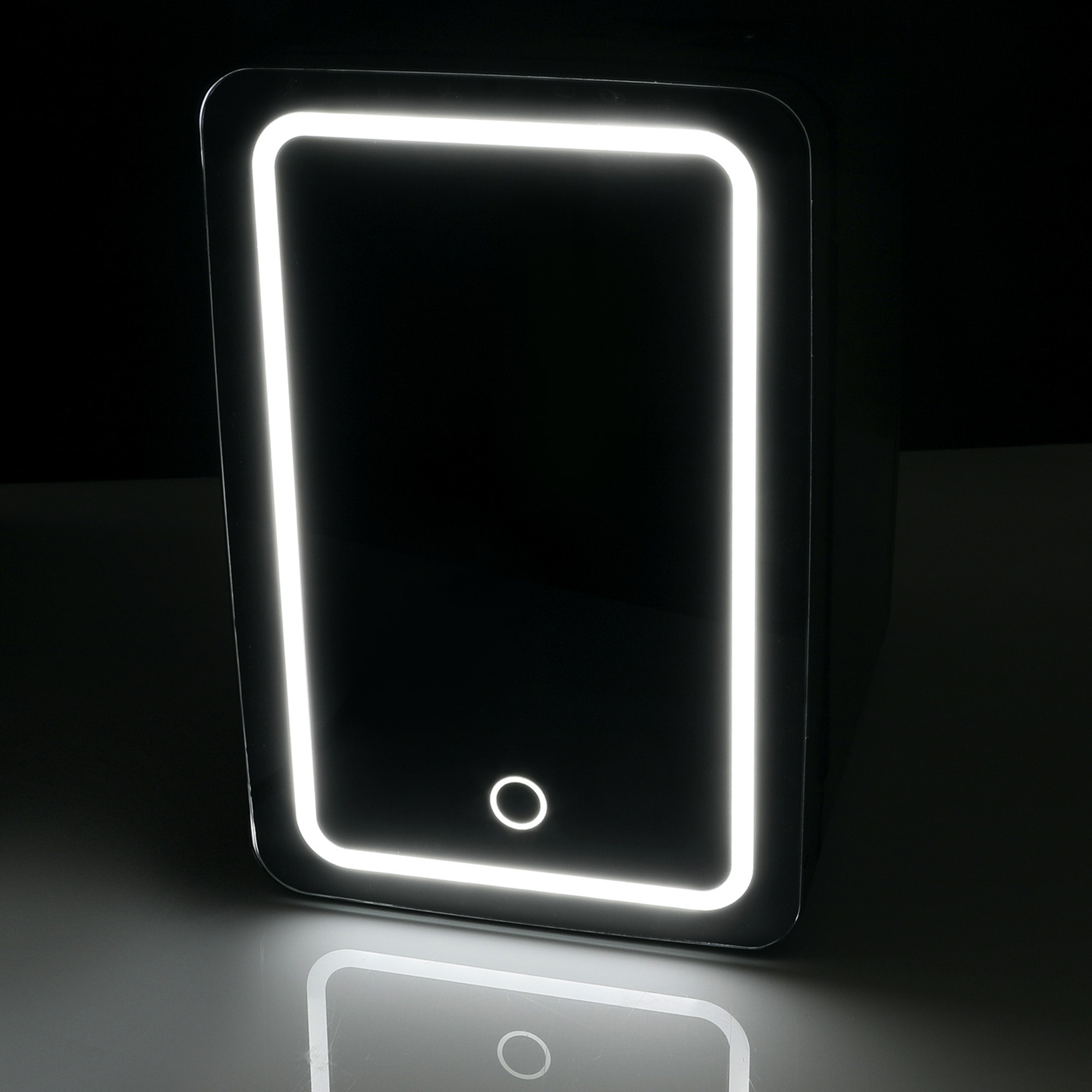 Personal Chiller LED Lighted Mini Fridge with Glass Door, New, Black, Standard Hinge Door - image 12 of 14