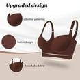 thumbnail image 3 of Super Push Up Bra Smoothing Back Fat Bra with Support Comfortable Seamless T Shirt Bra Full Coverage Deep Cup Bra Gray 38C, 3 of 5