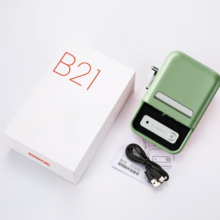 NIIMBOT B21 Label Maker Machine, 2 inches Barcode Label Printer Retro  Wireless Thermal Sticker Printer (Green) 