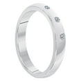 thumbnail image 3 of Mauli Jewels Rings for Women 0.09 Carat Engagement Wedding Band bezel 10K Solid White Gold, 3 of 4