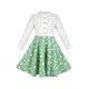 thumbnail image 1 of Vestido de Niña Verde Encaje Corazón Día de San Valentín Princesa Fiesta Certamen 8 Años, 1 of 9