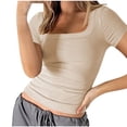 thumbnail image 1 of Birdeem Blouses pour Femmes Mode Été Slim Manches Courtes Blouse, 1 of 12