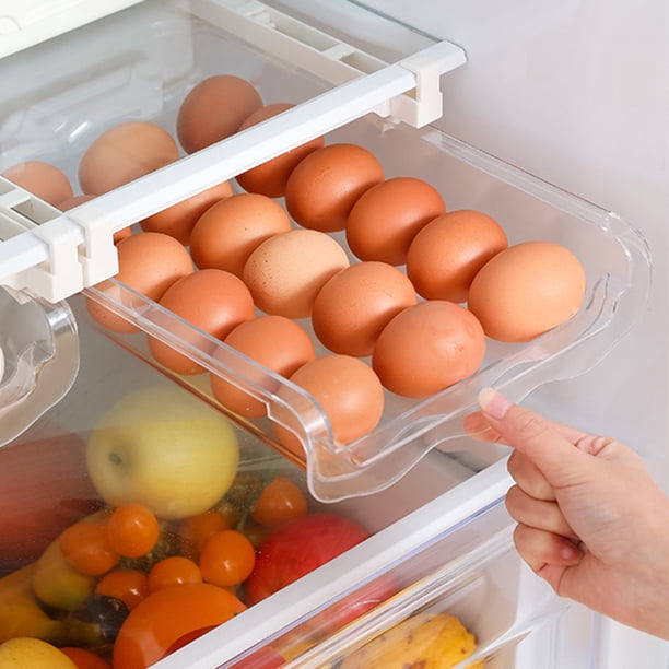 Titular De Huevo Cajón para huevos, capacidad de 18 rejillas, caja de almacenamiento para huevos frescos, contenedor organizador para refrigerador