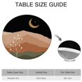 thumbnail image 6 of 44in Round Tablecloth with Elastic Edge, Waterproof Fitted Table Cover for 36-44" Tables, Boho Theme Polyester Reusable Table Cloths Wipe Clean for Picnic, Dining, Outdoor Use and Party Decor, 6 of 7