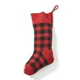 thumbnail image 4 of Plaid Holiday Decor - Red and Black Stockings, 4 of 5