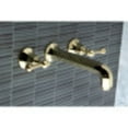 thumbnail image 2 of Kingston Brass KS4122BL Wall Mount Bathroom Faucet, Polished Brass, 2 of 5