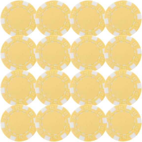 OATIPHO White Plastic Poker Chips Set for Costume Use and Fun Rewards 50Pcs