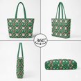 thumbnail image 4 of XYZCANDO Green Santa Printed Padded Shoulder Handbag Large Capacity Quilted Festive Tote for Christmas Shopping Travel Work Lightweight Durable Casual Daily Carry All Bag, 4 of 7