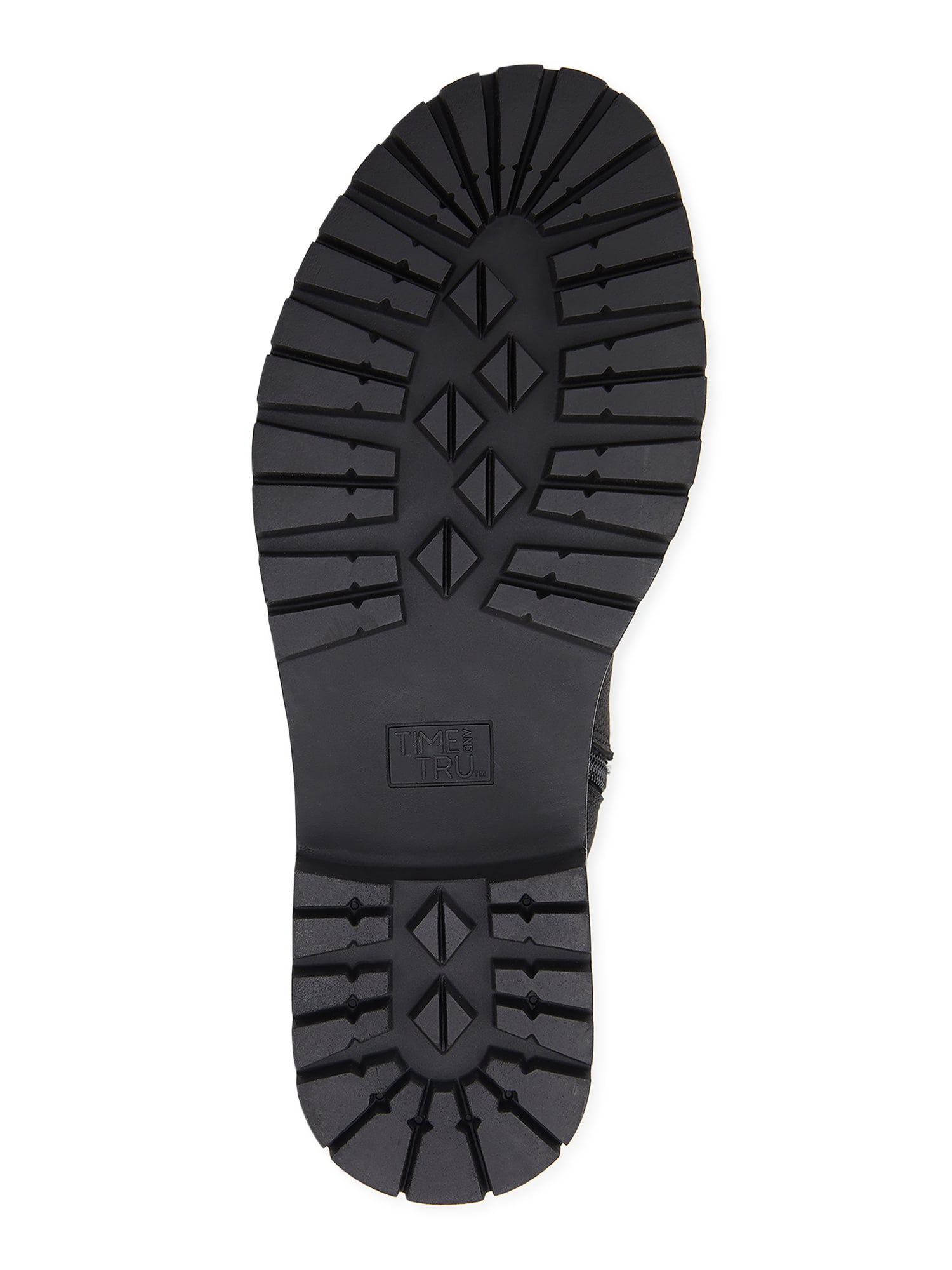 Time and Tru Women's Lug Sole Buckle Moto Boots
