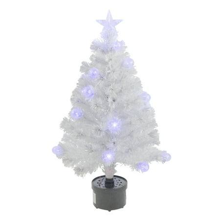 Northlight 3' Prelit Artificial Christmas Tree White Iridescent Fiber