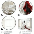 thumbnail image 3 of Designart "Fashion Red Dress gracefulness Unveiled II" Fashion Metal Wall Art, 3 of 5