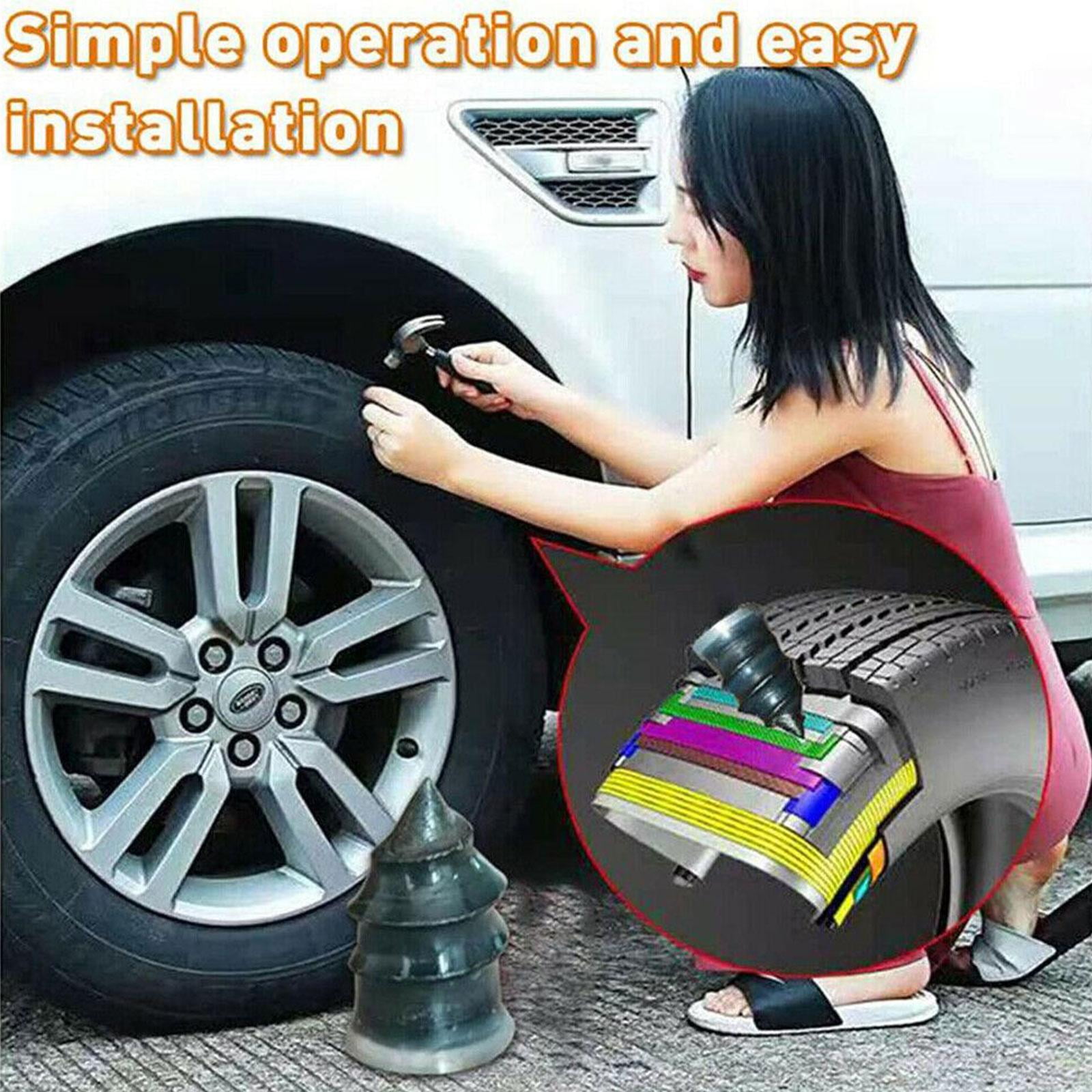 Tire Repair Screw in Rubber Plug Nail Car Tyre Puncture Repair Kit Off-Road Tire P5U0