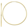 thumbnail image 1 of 10K Yellow Gold Polished Endless Tube Hoop Earrings, 1 of 2