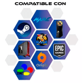 thumbnail image 5 of Control Alámbrico Blanco Compatible con Xbox 360 y PC, Virtual Zone, 5 of 5