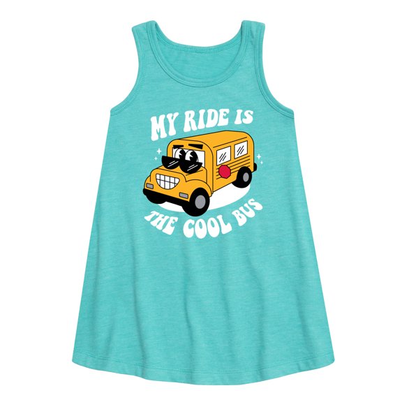 Instant Message - Cool School Bus - Toddler & Youth Girls A-line Dress