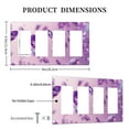 thumbnail image 3 of Purple Diamonds Falling Switch Cover Decorative Wall Plate / 4-Gang 4-Decor / Standard Size 4.5x8 in, 3 of 5