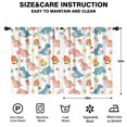 thumbnail image 2 of Blackout Kids Curtains,White Cartoon Dinosaurs Flowers Pattern Childrens Insulated Curtains Set Of 2,Bedroom Essentials,Toddler Room Decor 42"x54", 2 of 5
