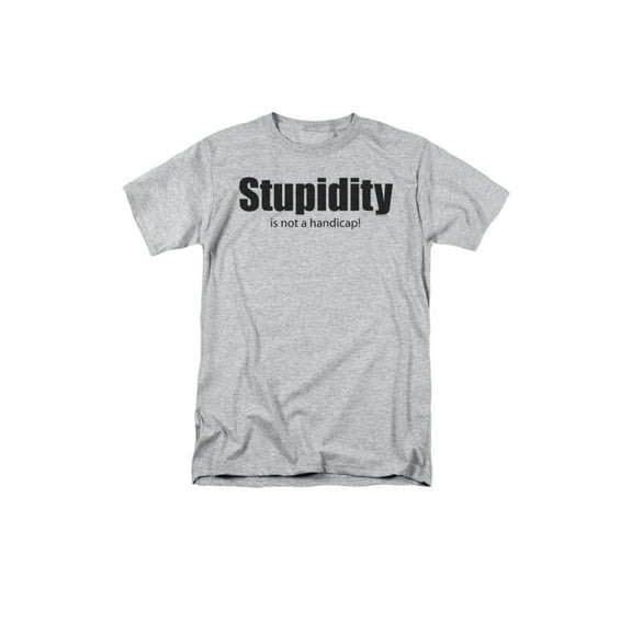 Stupidity Is Not A Handicap Funny Adult T-Shirt Tee