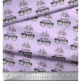 thumbnail image 3 of Soimoi Purple Modal Satin Fabric I Love London Text Decor Fabric Printed Yard 42 Inch Wide, 3 of 5