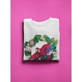 thumbnail image 3 of Colorful Parrot Design  Sweatshirt Women -Image by Shutterstock, Female Small, 3 of 4
