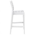 thumbnail image 2 of Pemberly Row Contemporary 29.5" Outdoor Bar Stool in White, 2 of 8