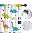 thumbnail image 4 of Blackout Kids Curtains,White Cartoon Dinosaurs Motivational Pattern Childrens Insulated Curtains Set Of 2,Bedroom Essentials,Toddler Room Decor 42"x84", 4 of 5